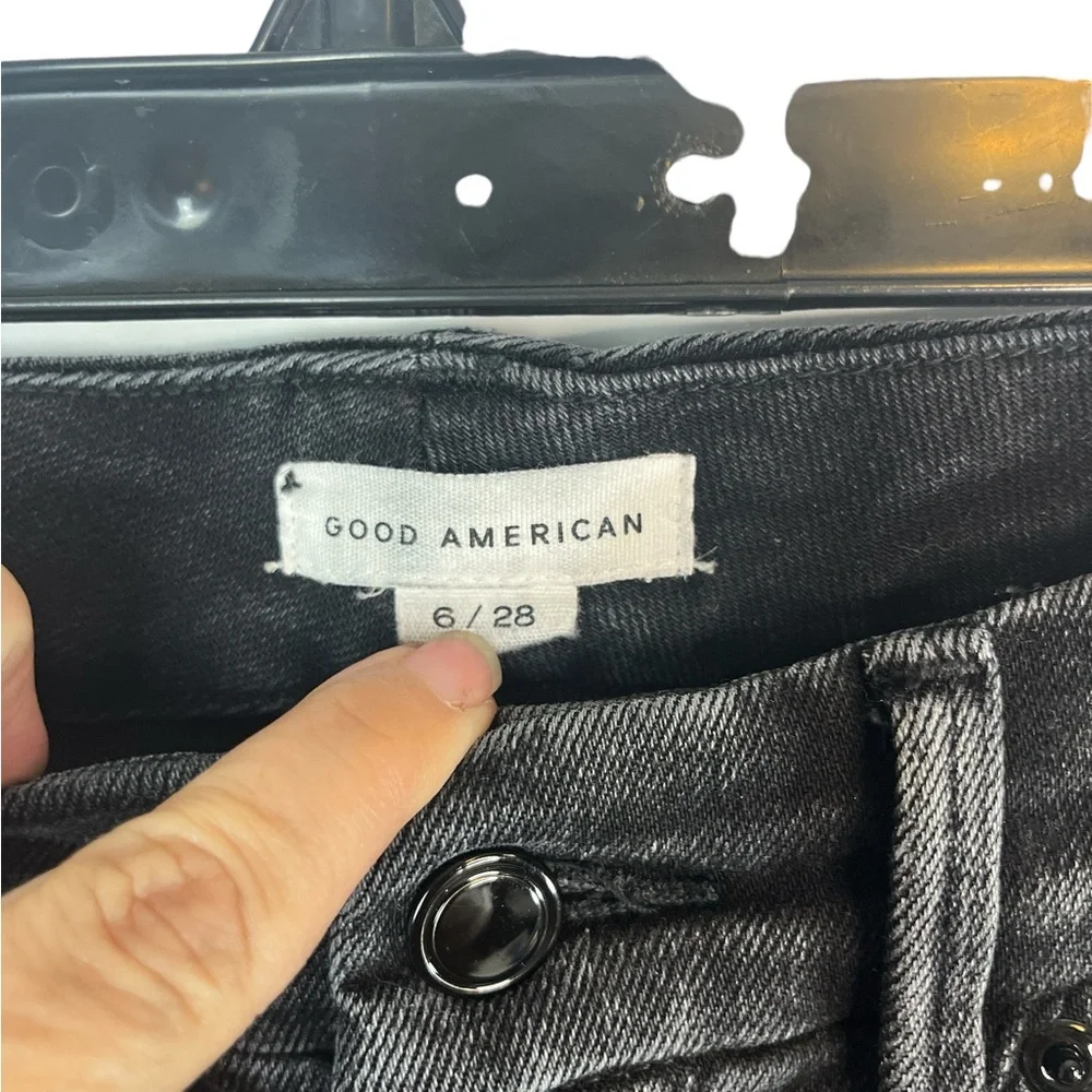 Good American black‎ denim skinny jeans size 6/28